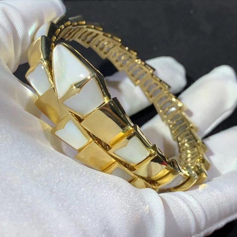 [⭐Shinejoy]SERPENTI BRACELET MOP GOLD