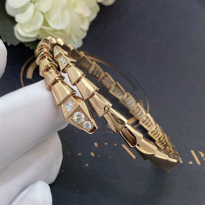 [⭐Shinejoy]SERPENTI BRACELET DIAMONDS PINK GOLD