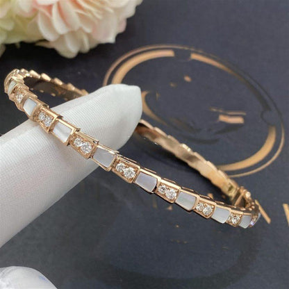 [⭐Shinejoy]SERPENTI BRACELET PINK GOLD MOP DIAMOND