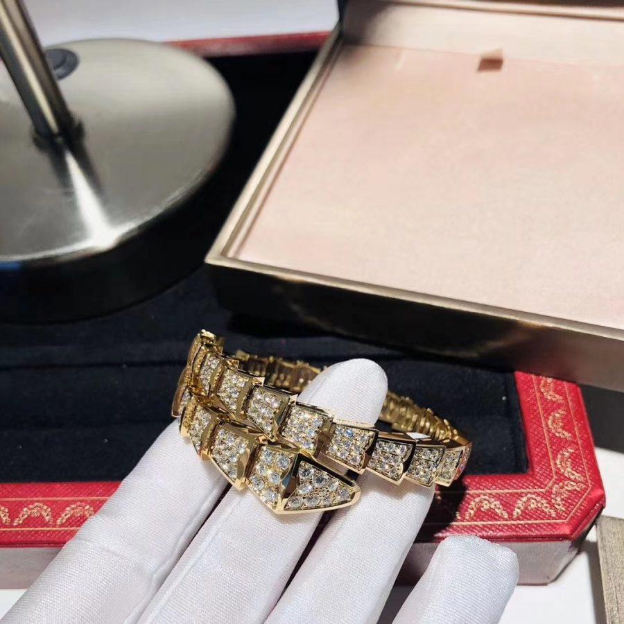 [⭐Shinejoy]SERPENTI BRACELET 8MM GOLD DIAMOND