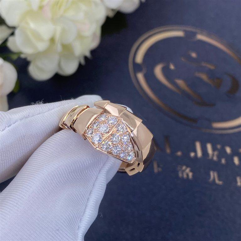 [⭐Shinejoy]SERPENTI RING PINK GOLD DIAMOND