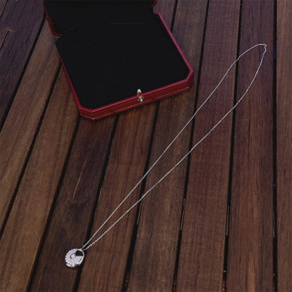 [⭐Shinejoy]AMULETTE SILVER FULL DIAMOND NECKLACE