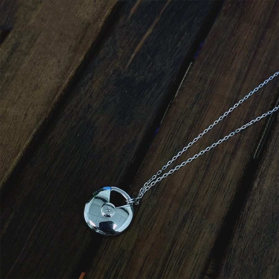 [⭐Shinejoy]AMULETTE SILVER FULL DIAMOND NECKLACE