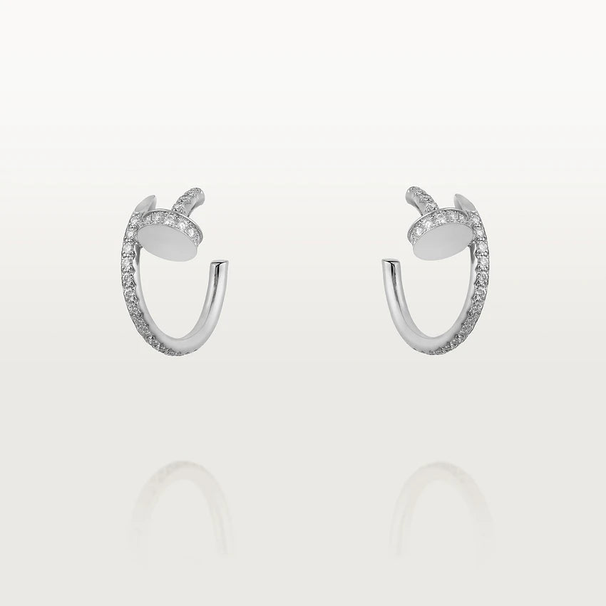 [⭐Shinejoy]JUSTE EARRINGS 12.75MM SILVER DIAMOND