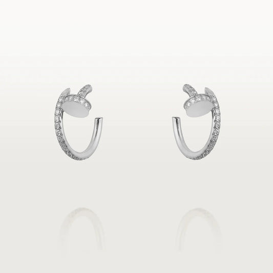 [⭐Shinejoy]JUSTE EARRINGS 12.75MM SILVER DIAMOND
