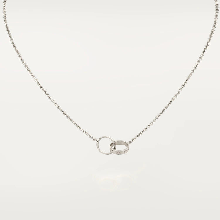 [⭐Shinejoy]LOVE NECKLACE PINK GOLD AND SILVER
