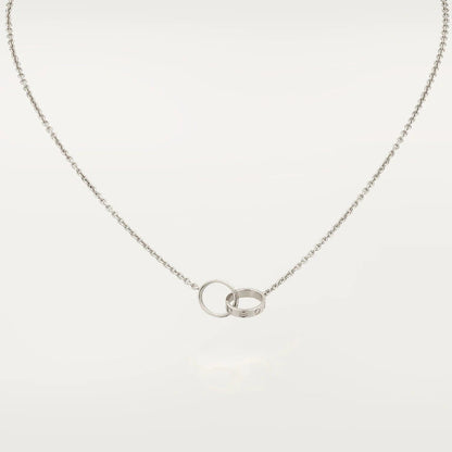 [⭐Shinejoy]LOVE NECKLACE PINK GOLD AND SILVER