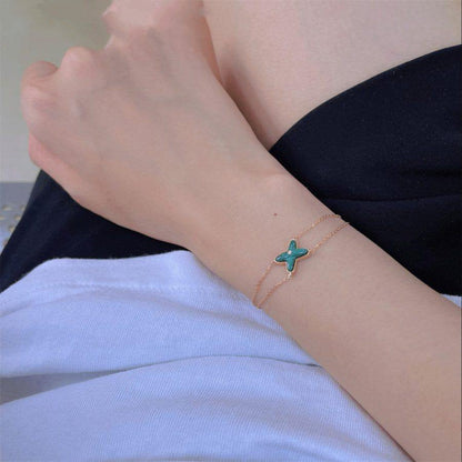 [⭐Shinejoy]JEUX BRACELET MALACHITE PINK GOLD 1 DIAMOND