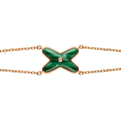 [⭐Shinejoy]JEUX BRACELET MALACHITE PINK GOLD 1 DIAMOND