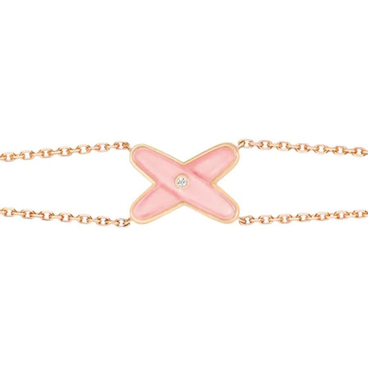 [⭐Shinejoy]JEUX BRACELET PINK MOP PINK GOLD 1 DIAMOND