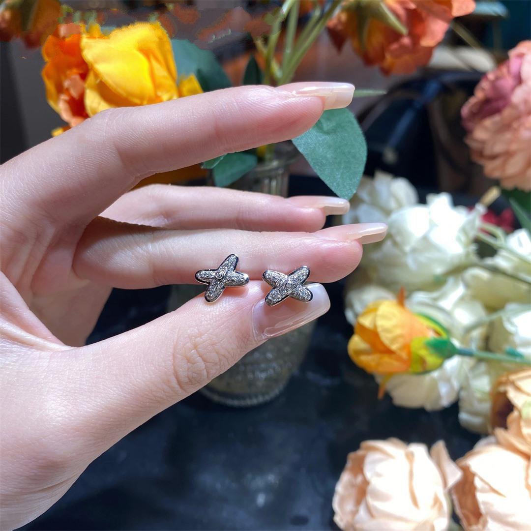 [⭐Shinejoy]JEUX DE SILVER DIAMOND EARRINGS