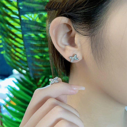 [⭐Shinejoy]JEUX DE SILVER DIAMOND EARRINGS