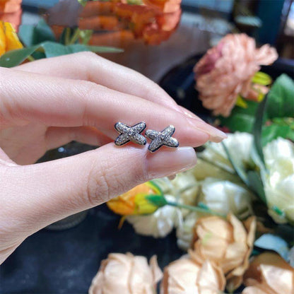 [⭐Shinejoy]JEUX DE SILVER DIAMOND EARRINGS