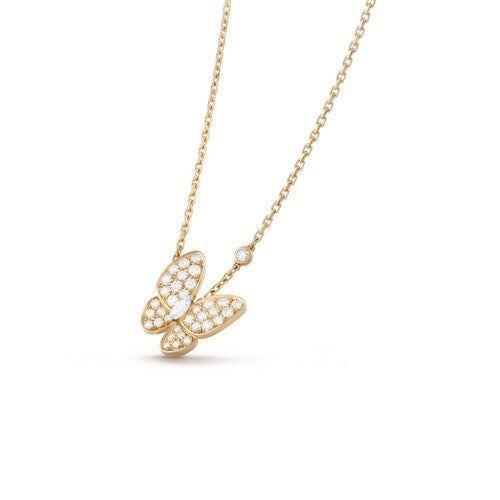 [⭐Shinejoy]BUTTERFLY DIAMOND NECKLACE