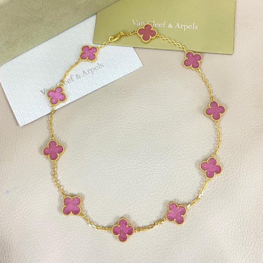 [⭐Shinejoy]CLOVER 10 MOTIFS  NEW BUBBLE PINK ENAMEL