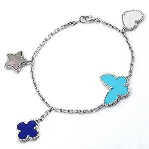 [⭐Shinejoy]LUCKY SPRING SILVER BRACELET 4 MOTIF