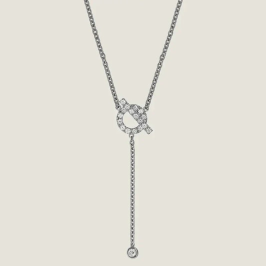 [⭐Shinejoy]FINESSE SILVER DIAMOND NECKLACE