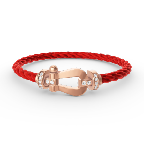 [⭐Shinejoy]FORCE LARGE HORSESHOE HALF DIAMOND BRACELET ROSE GOLD