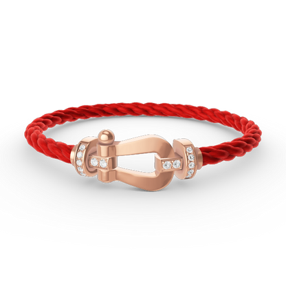 [⭐Shinejoy]FORCE LARGE HORSESHOE HALF DIAMOND BRACELET ROSE GOLD