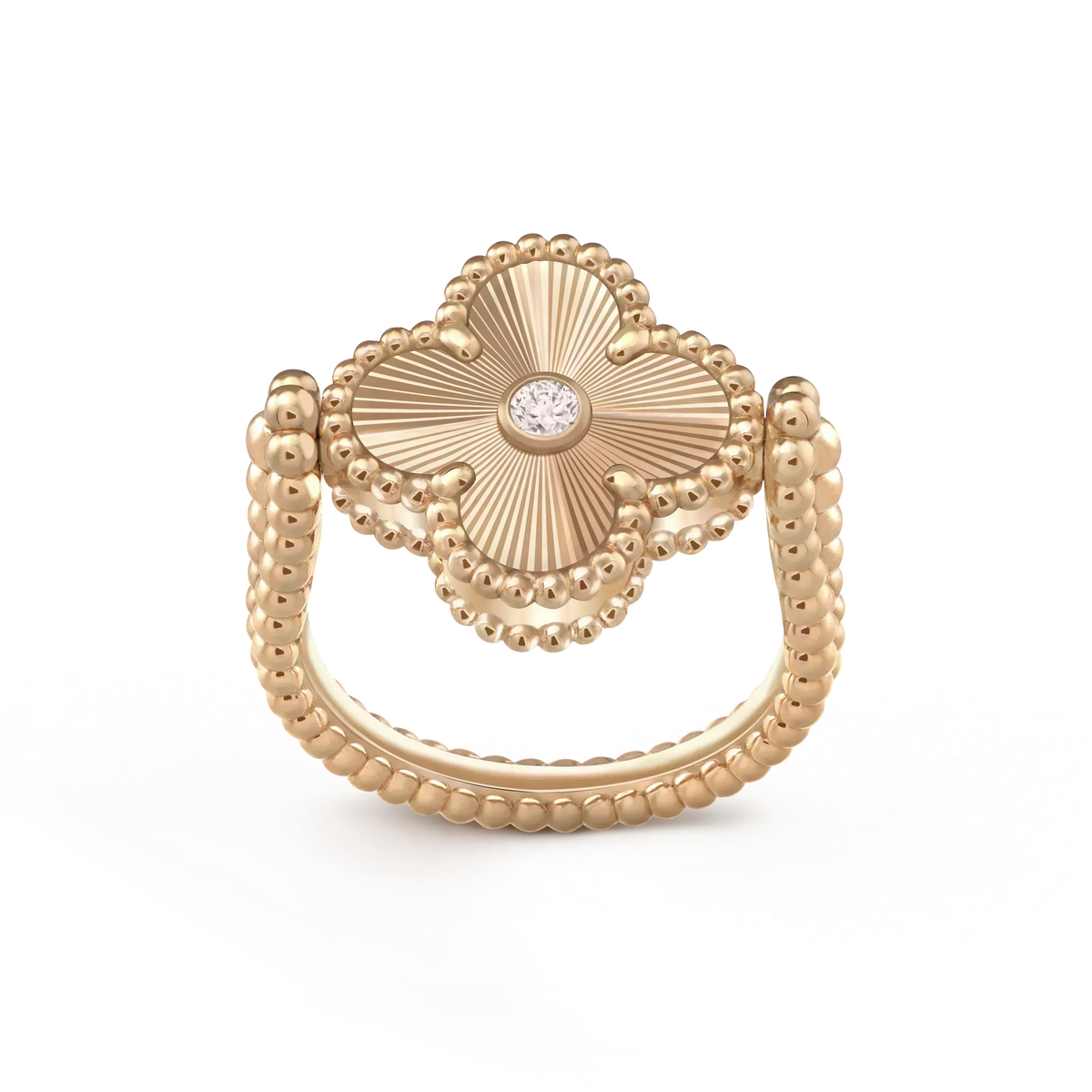 [⭐Shinejoy]CLOVER RIVERSIBLE ROSE GOLD RING