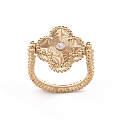 [⭐Shinejoy]CLOVER RIVERSIBLE ROSE GOLD RING