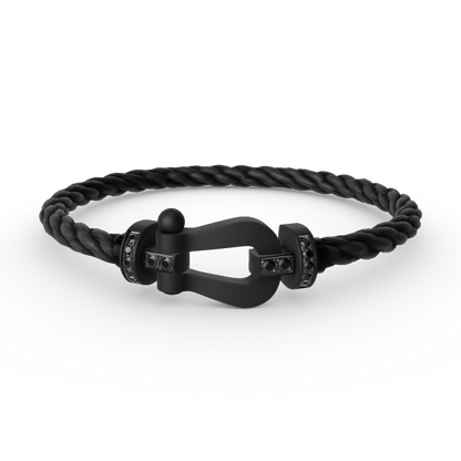 [⭐Shinejoy]FORCE LARGE SERIES HORSESHOE BLACK SAMURAI BRACELET