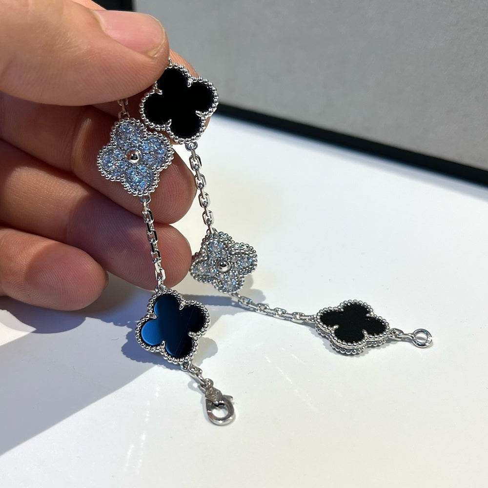 [⭐Shinejoy] CLOVER 5 MOTIF ONYXS BRACELET COLLECTION