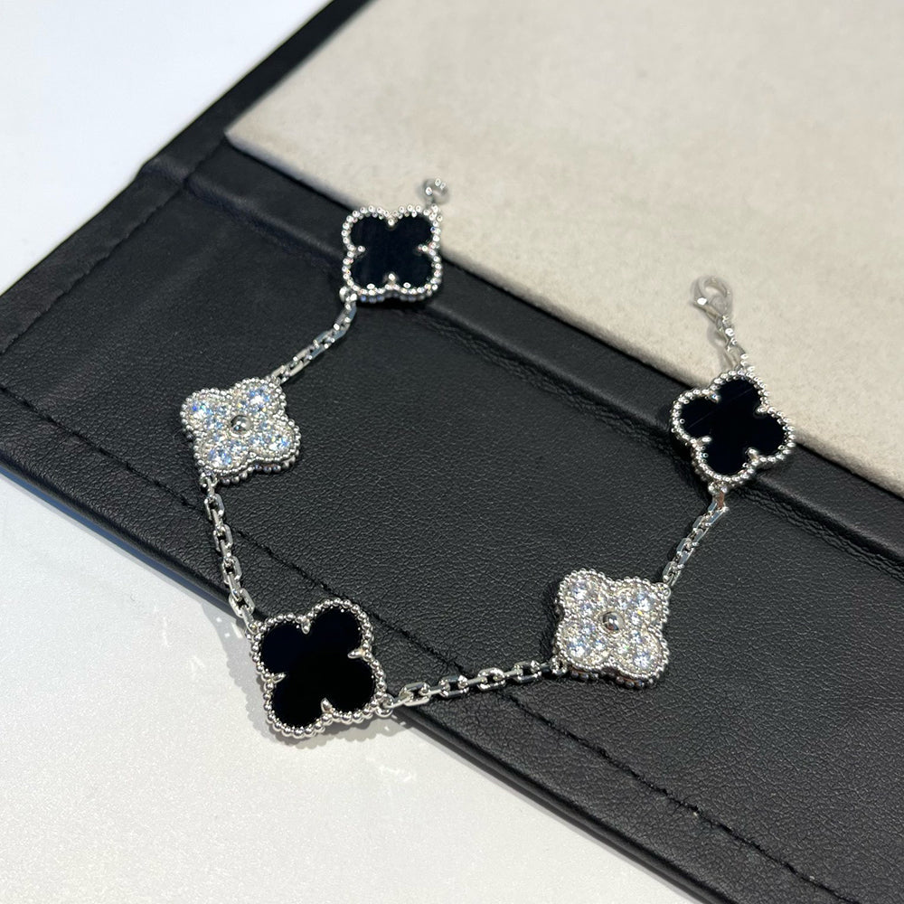 [⭐Shinejoy] CLOVER 5 MOTIF ONYXS BRACELET COLLECTION