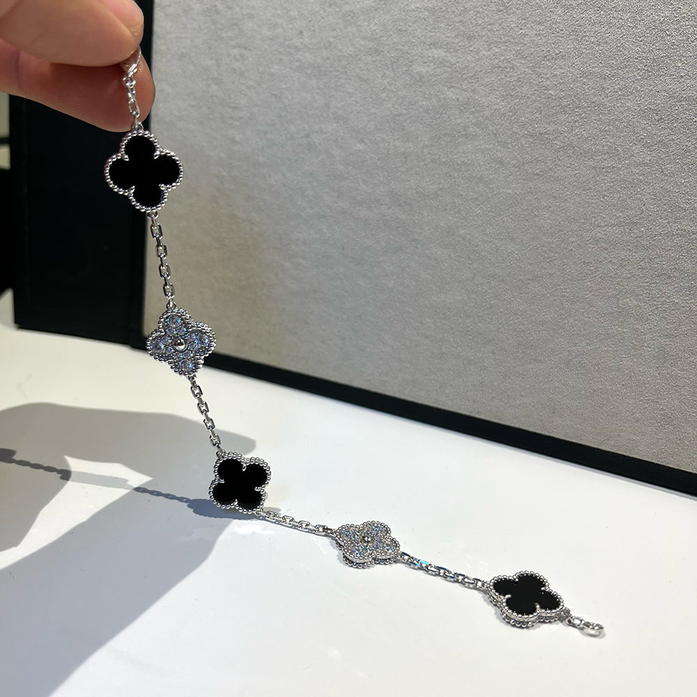 [⭐Shinejoy] CLOVER 5 MOTIF ONYXS BRACELET COLLECTION