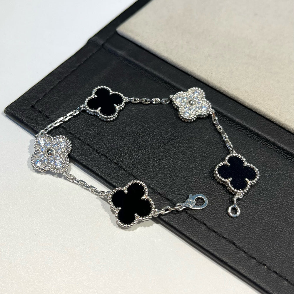 [⭐Shinejoy] CLOVER 5 MOTIF ONYXS BRACELET COLLECTION
