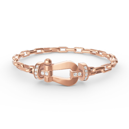 [⭐Shinejoy]FORCE LARGE HORSESHOE CLASP  METAL BRACELET