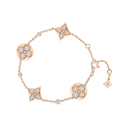 [⭐Shinejoy]STAR AND SUN 4 MOTIFS GOLD DIAMONDS BRACELET