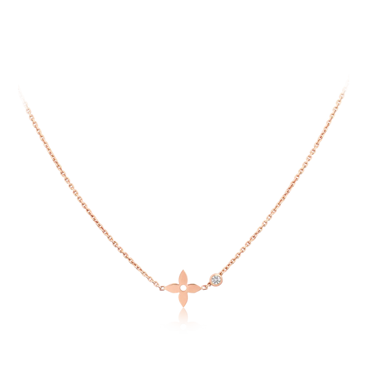 [⭐Shinejoy]BLOSSOM PENDANT PINK GOLD AND DIAMOND
