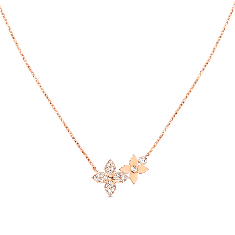 [⭐Shinejoy]STAR BLOSSOM NECKLACE PINK GOLD DIAMONDS