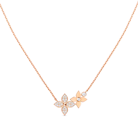 [⭐Shinejoy]STAR BLOSSOM NECKLACE PINK GOLD DIAMONDS