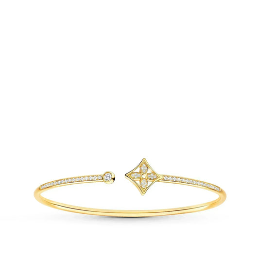 [⭐Shinejoy]IDYLLE GOLD OPEN BRACELET DIAMOND PAVED