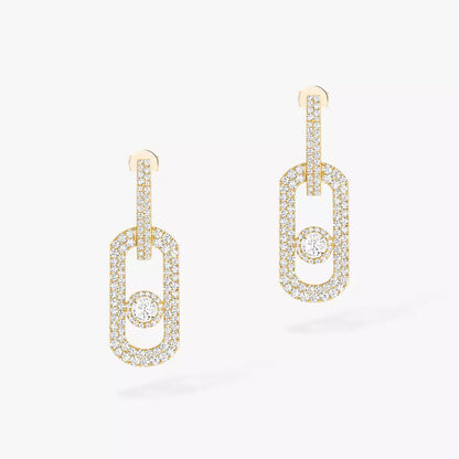 [⭐Shinejoy]So Move XL Pave_-Set Diamond Pendant Earrings