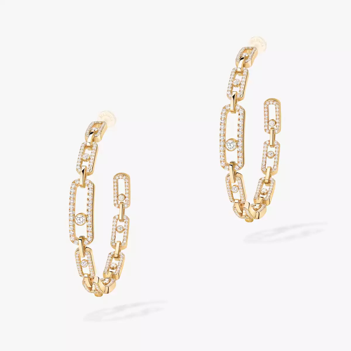 [[⭐Shinejoy]Move Link Diamond Hoop Earrings