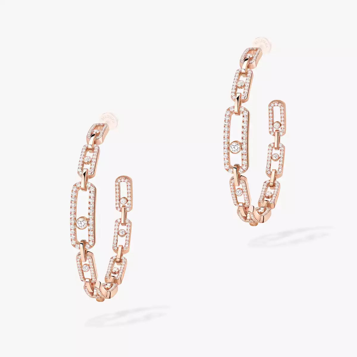 [[⭐Shinejoy]Move Link Diamond Hoop Earrings