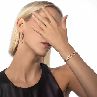 [⭐Shinejoy]Diamond Pendant Earrings Move 10Th