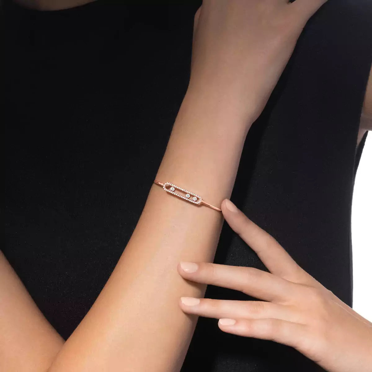 [⭐Shinejoy]Move Pavé Diamond Bangle Bracelet M