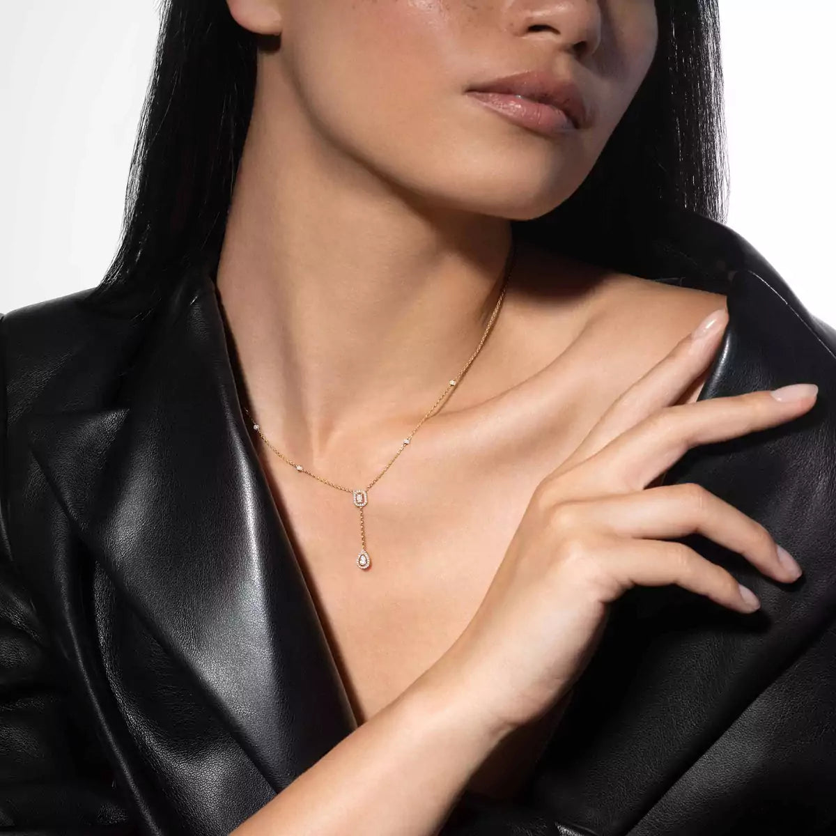 [⭐Shinejoy]Gold Diamond Tie Necklace
