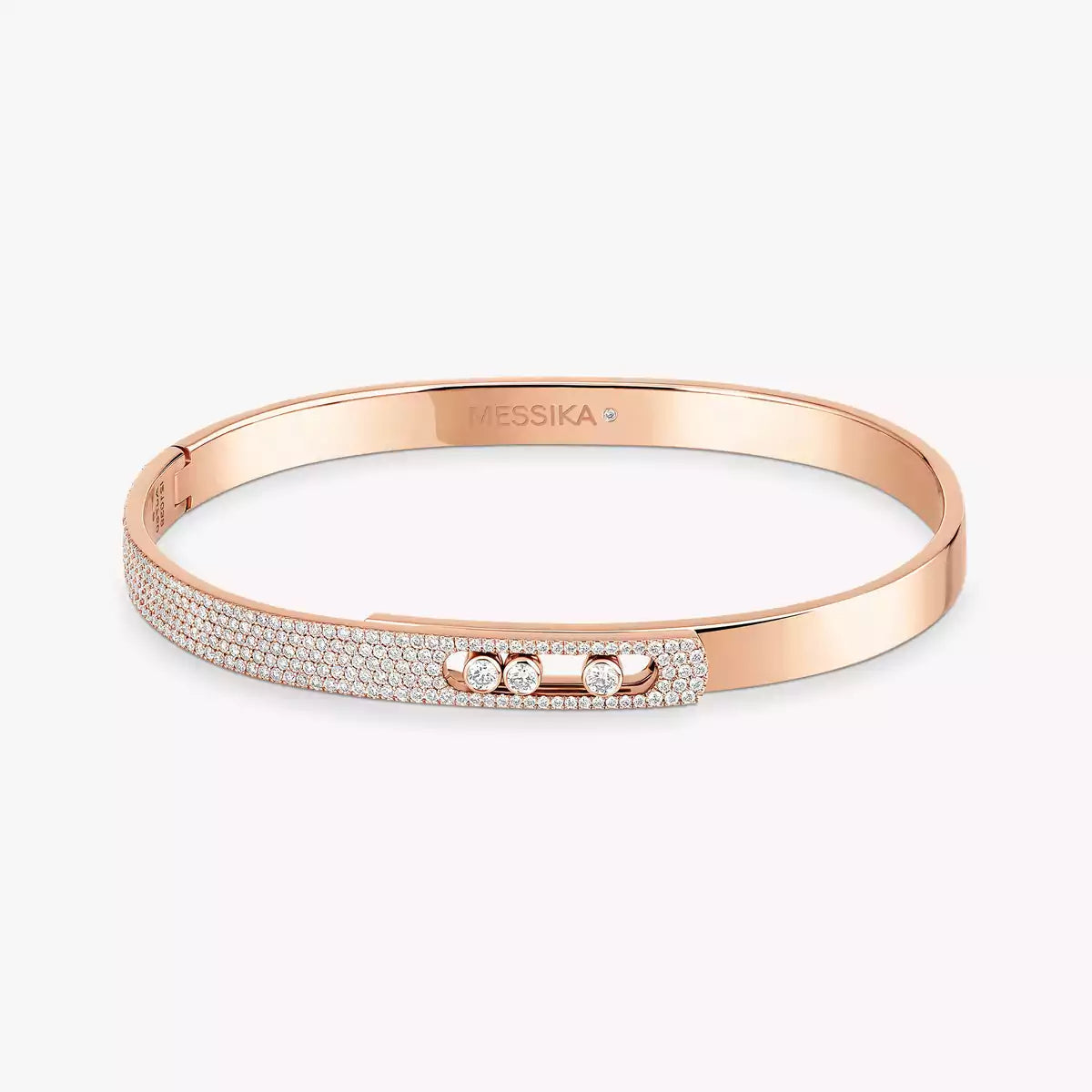 [⭐Shinejoy]Move Noa Rose Gold Pavé Diamond Bangle Bracelet