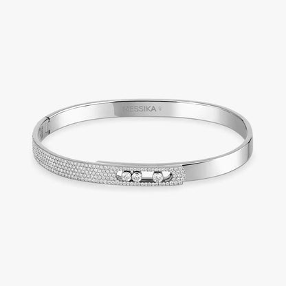 [⭐Shinejoy]Move Noa Rose Gold Pavé Diamond Bangle Bracelet