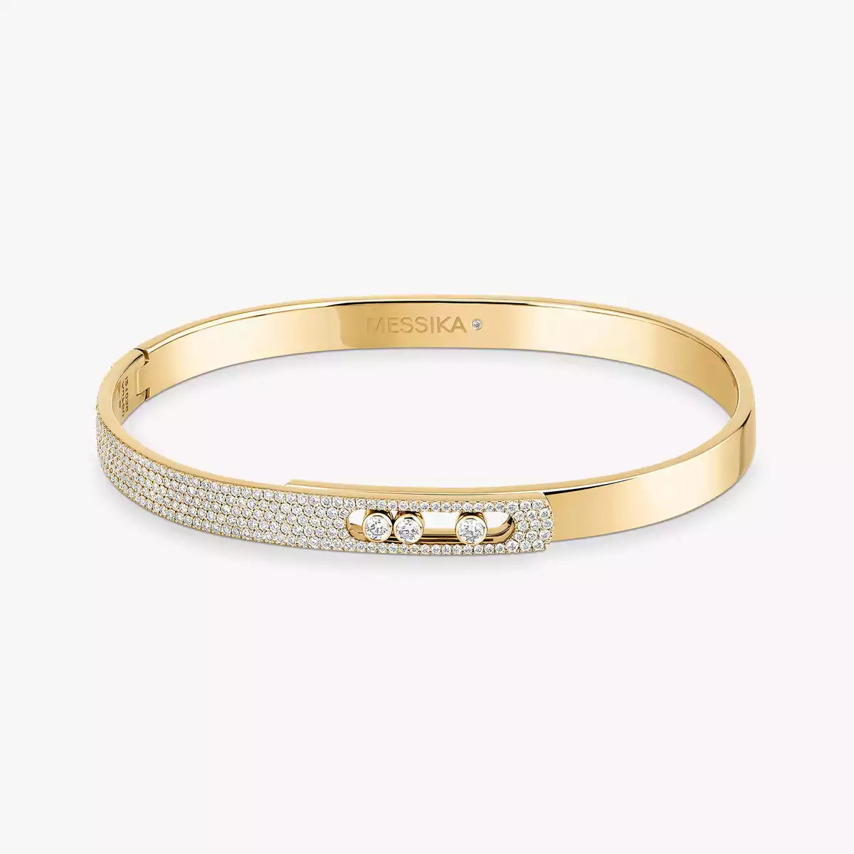 [⭐Shinejoy]Move Noa Rose Gold Pavé Diamond Bangle Bracelet