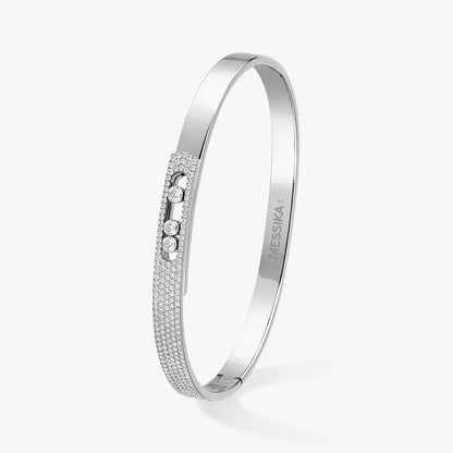 [⭐Shinejoy]Move Noa Rose Gold Pavé Diamond Bangle Bracelet