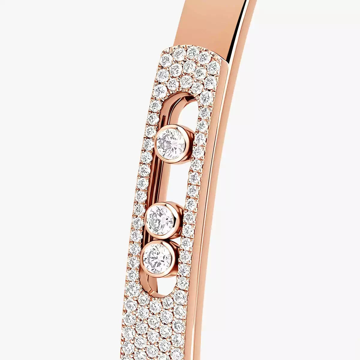 [⭐Shinejoy]Move Noa Rose Gold Pavé Diamond Bangle Bracelet