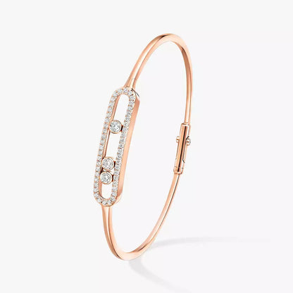 [⭐Shinejoy]Move Pavé Diamond Bangle Bracelet M