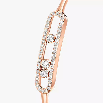[⭐Shinejoy]Move Pavé Diamond Bangle Bracelet M