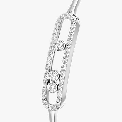 [⭐Shinejoy]Move Pavé Diamond Bangle Bracelet M